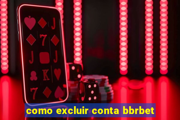 como excluir conta bbrbet