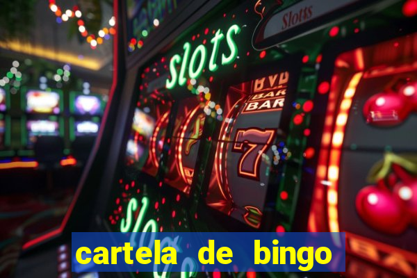 cartela de bingo cha de bebe