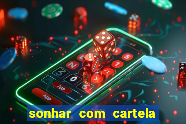 sonhar com cartela de bingo